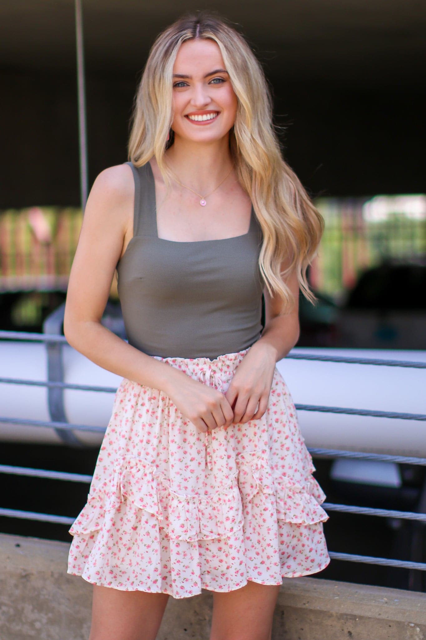  Frill it Up Ruffle Floral Skirt - FINAL SALE - Madison and Mallory