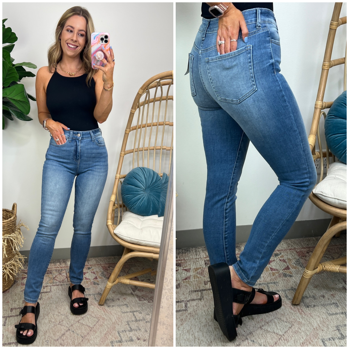  Galinto High Rise Skinny Jeans - Madison and Mallory