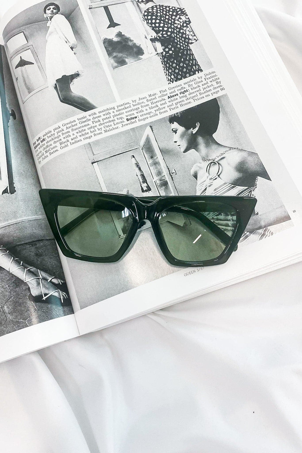 Green Getaway Trip Cat Eye Sunglasses - FINAL SALE - Madison and Mallory