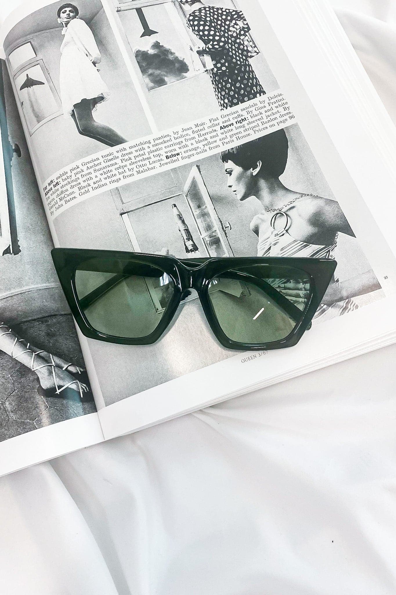 Green Getaway Trip Cat Eye Sunglasses - FINAL SALE - Madison and Mallory