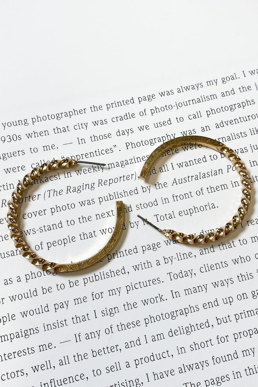 Gold Glam Lifestyle Twist Detail Hoop Earrings - FINAL SALE - Madison and Mallory