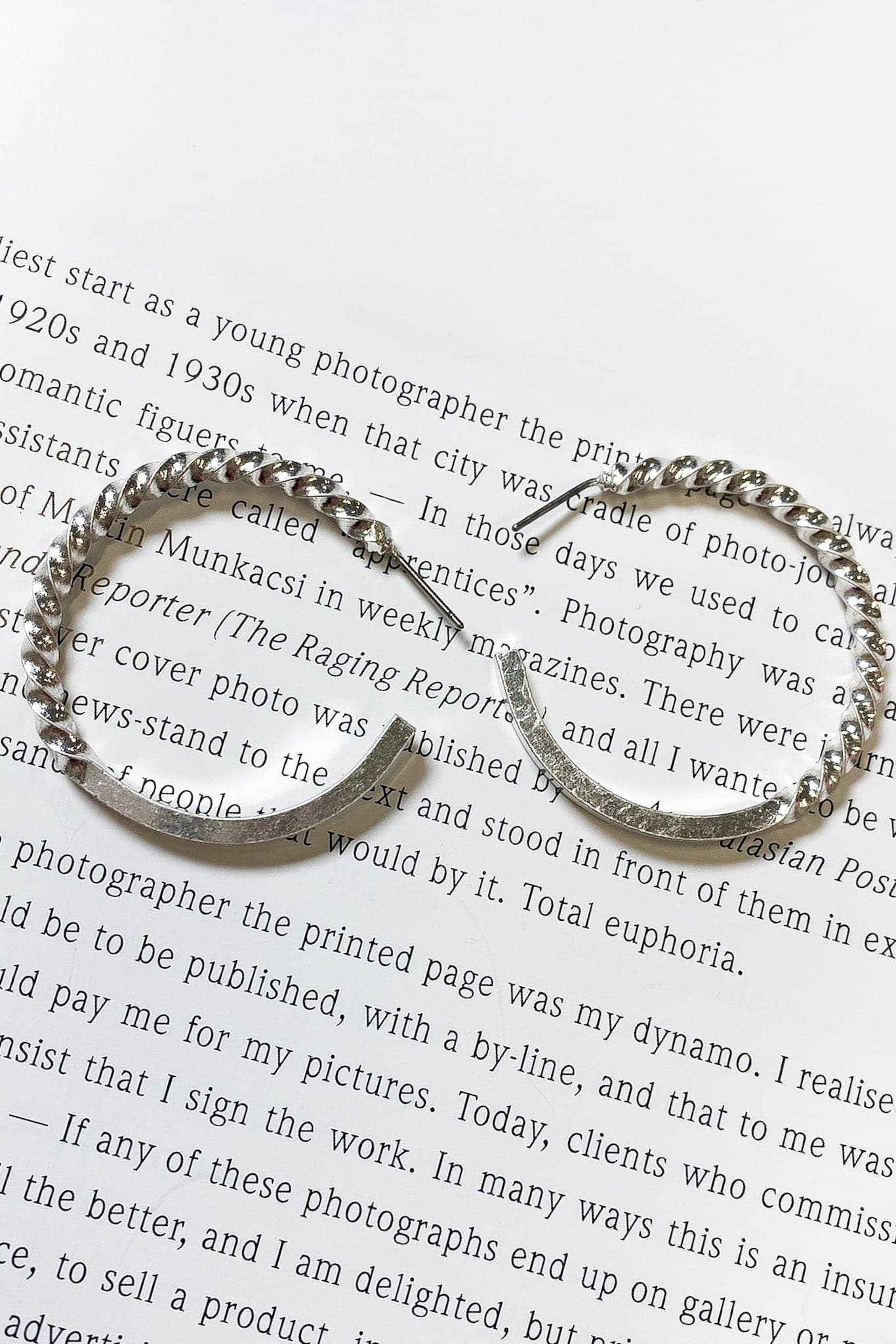 Silver Glam Lifestyle Twist Detail Hoop Earrings - FINAL SALE - Madison and Mallory