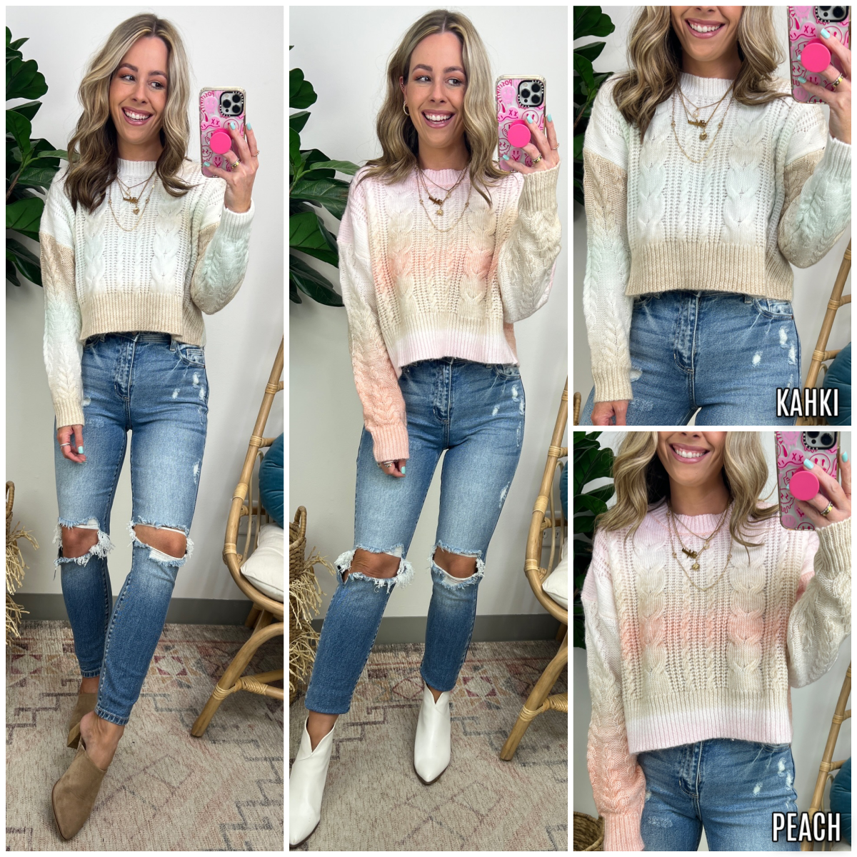  Good Moments Gradient Knit Sweater - FINAL SALE - Madison and Mallory