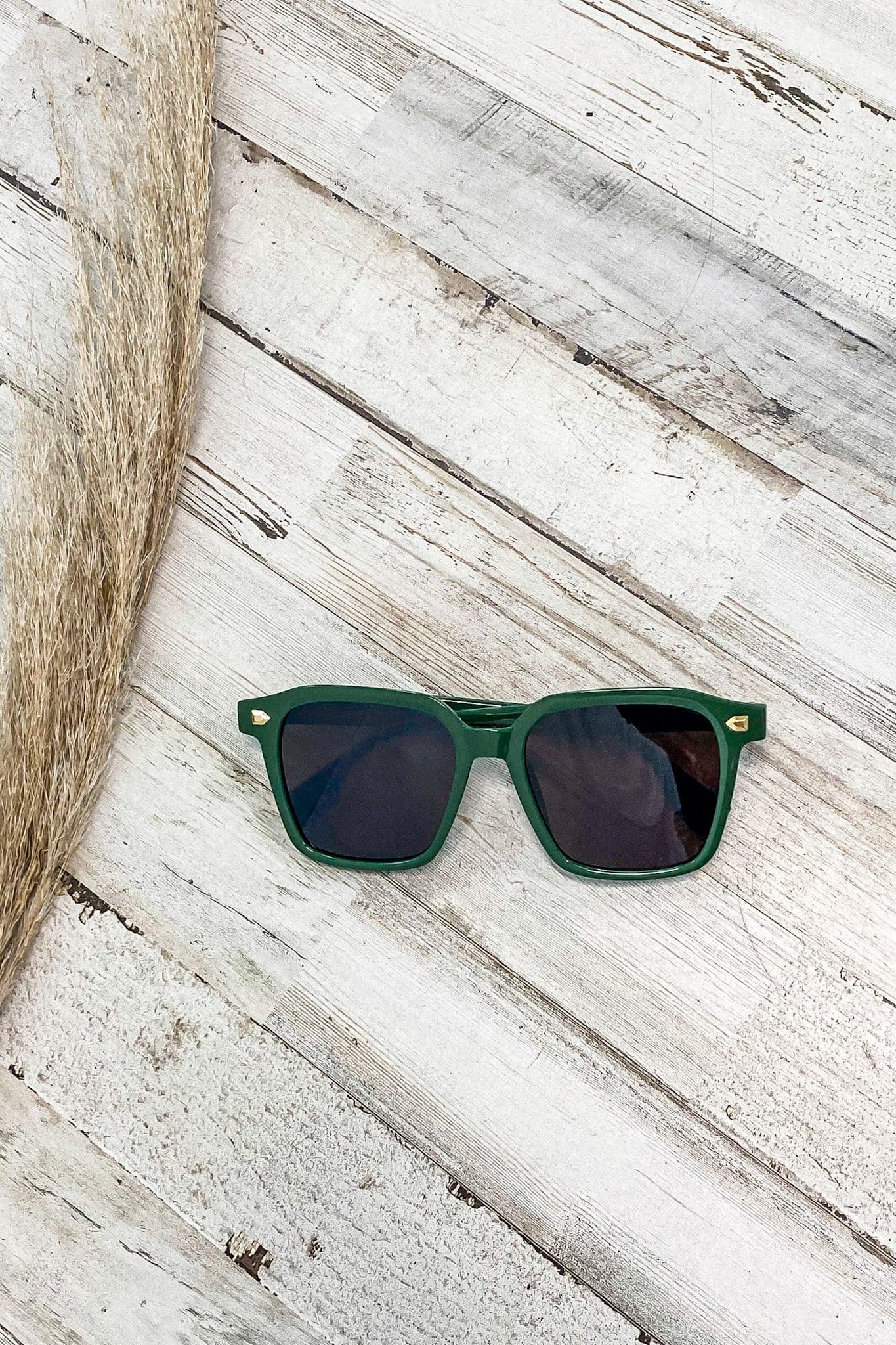 Green Good Spirits Acetate Wayfarer Sunglasses - Madison and Mallory
