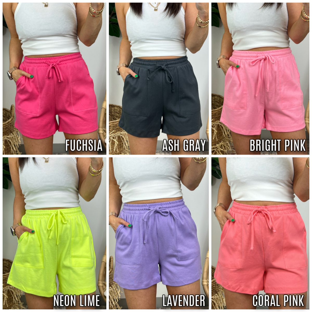  Harvison Drawstring Waist Shorts - FINAL SALE - Madison and Mallory