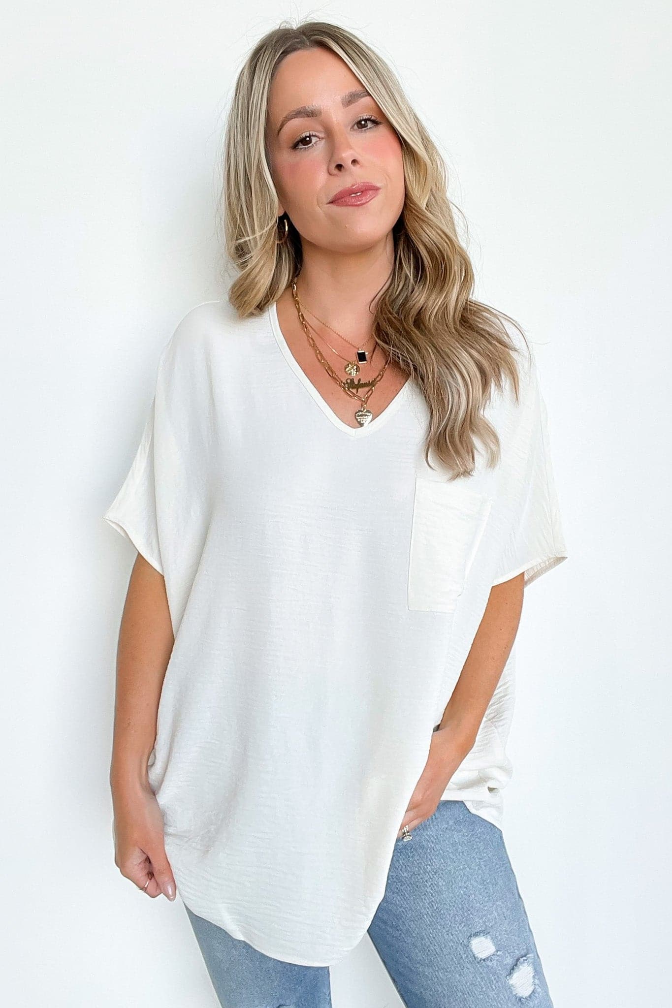 Have it Here V-Neck Pocket Top | BACK IN STOCK + NEW COLORS