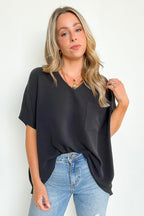  Have it Here V-Neck Pocket Top | BACK IN STOCK + NEW COLORS - Madison and Mallory
