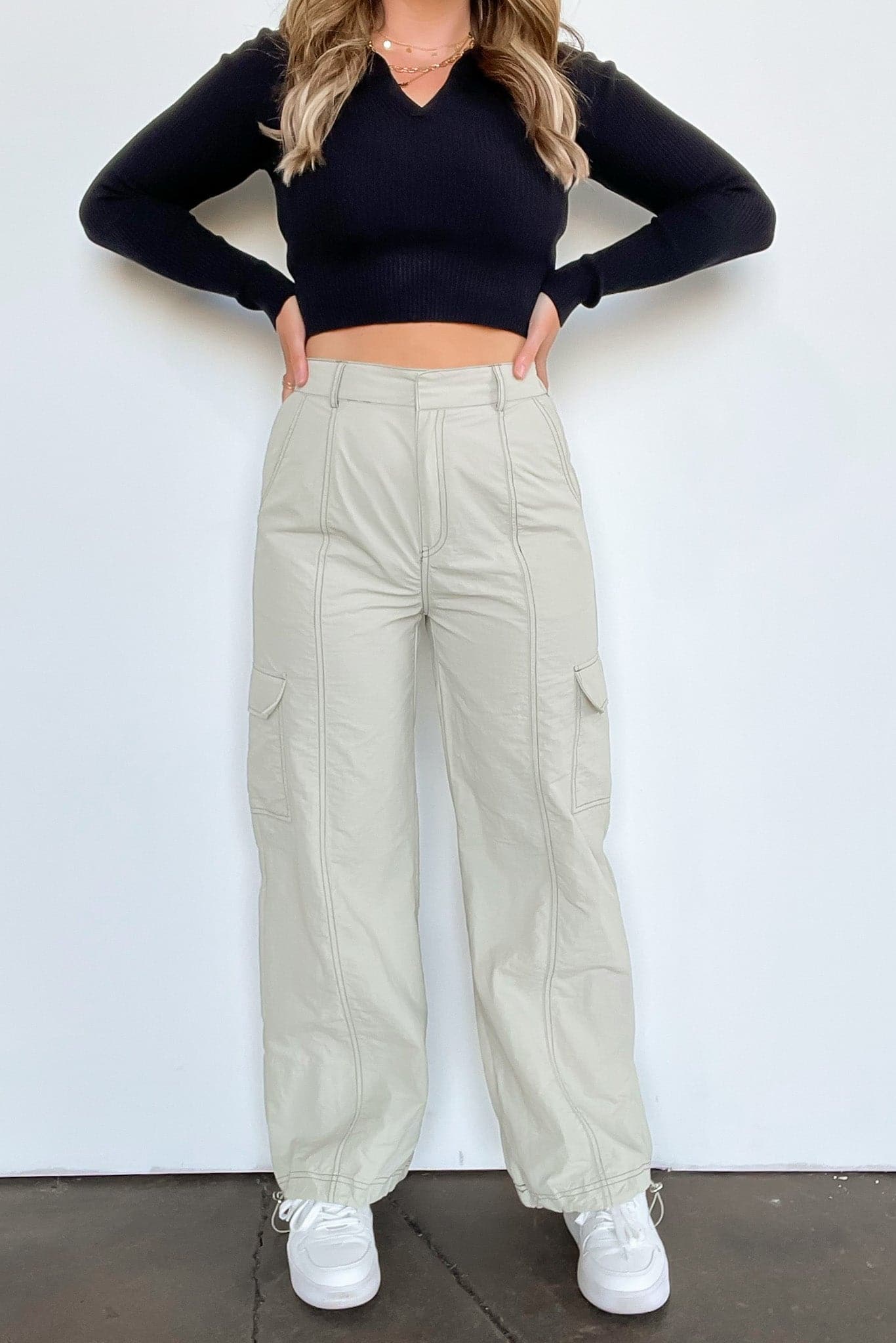  Hype Gal Cargo Parachute Pants - FINAL SALE - Madison and Mallory