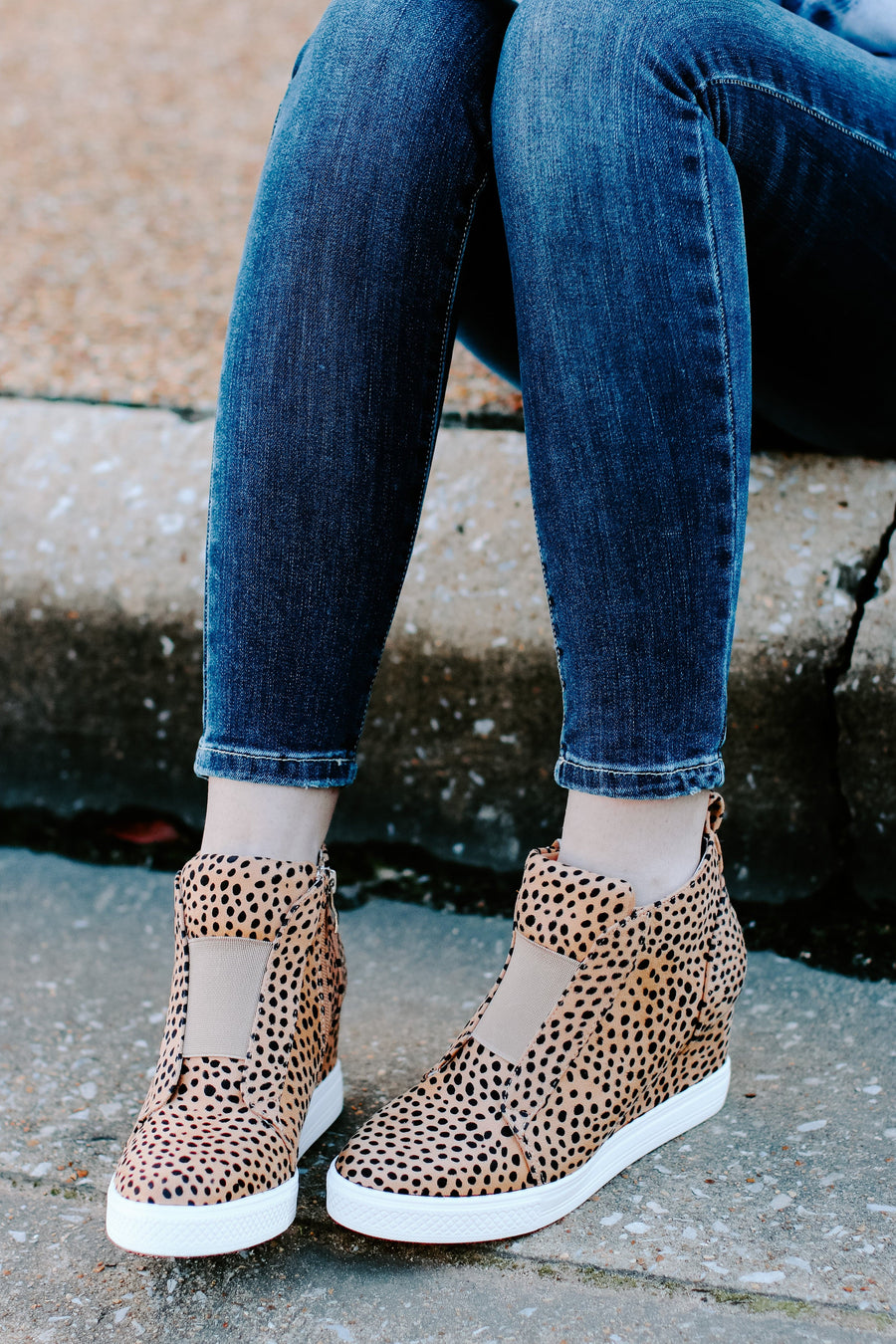  Front Row Cheetah Print Wedge Sneakers - FINAL SALE - Madison and Mallory