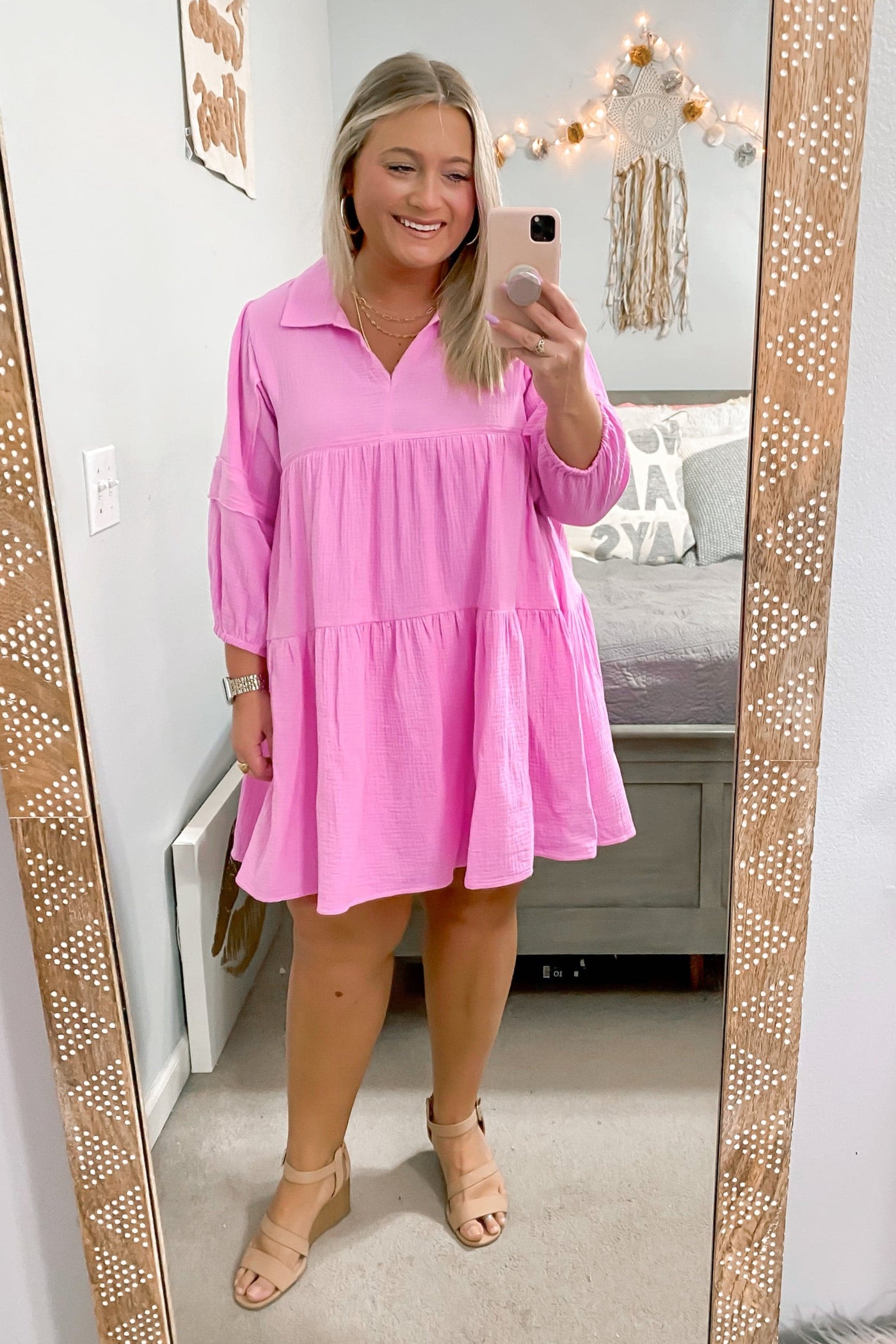  Metamora Tiered Collared Dress - FINAL SALE - Madison and Mallory