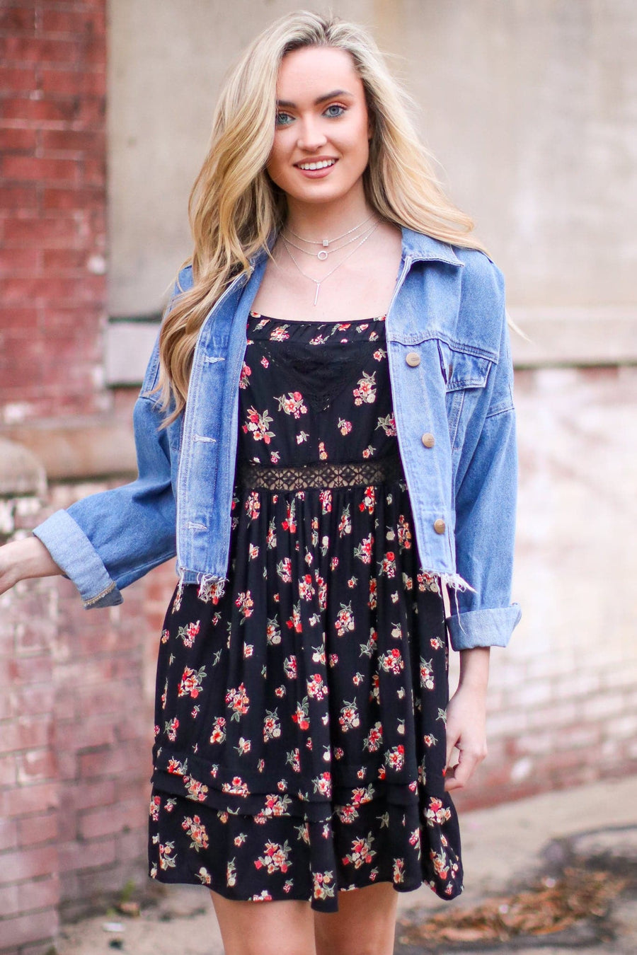  Praise Floral Embroidered Dress - FINAL SALE - Madison and Mallory