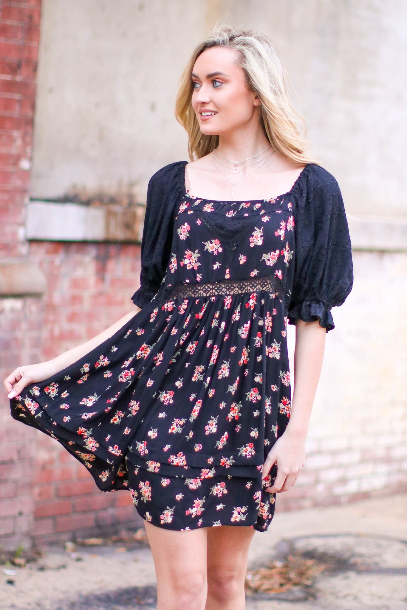  Praise Floral Embroidered Dress - FINAL SALE - Madison and Mallory