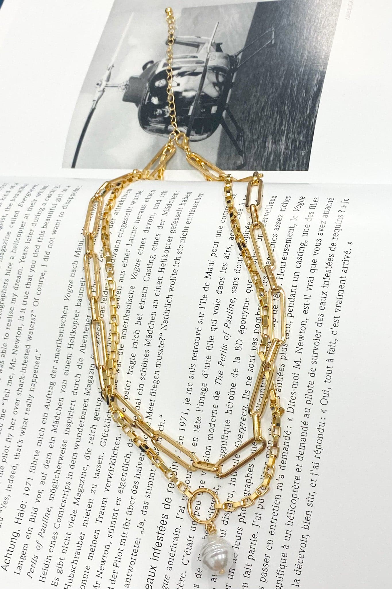 Gold Last Wish Chain Pearl Layered Necklace - Madison and Mallory