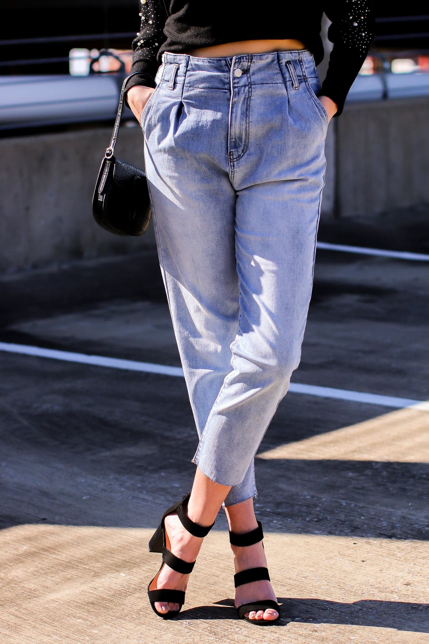  Stacie Pleated High Rise Mom Jeans - FINAL SALE - Madison and Mallory