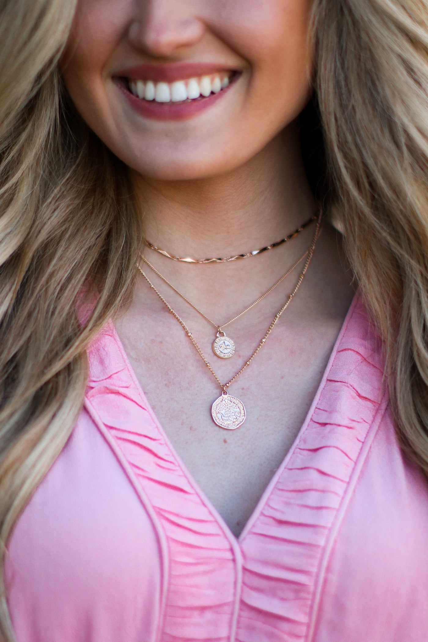  Lettie Coin Layered Necklace - BACK IN STOCK - Madison and Mallory