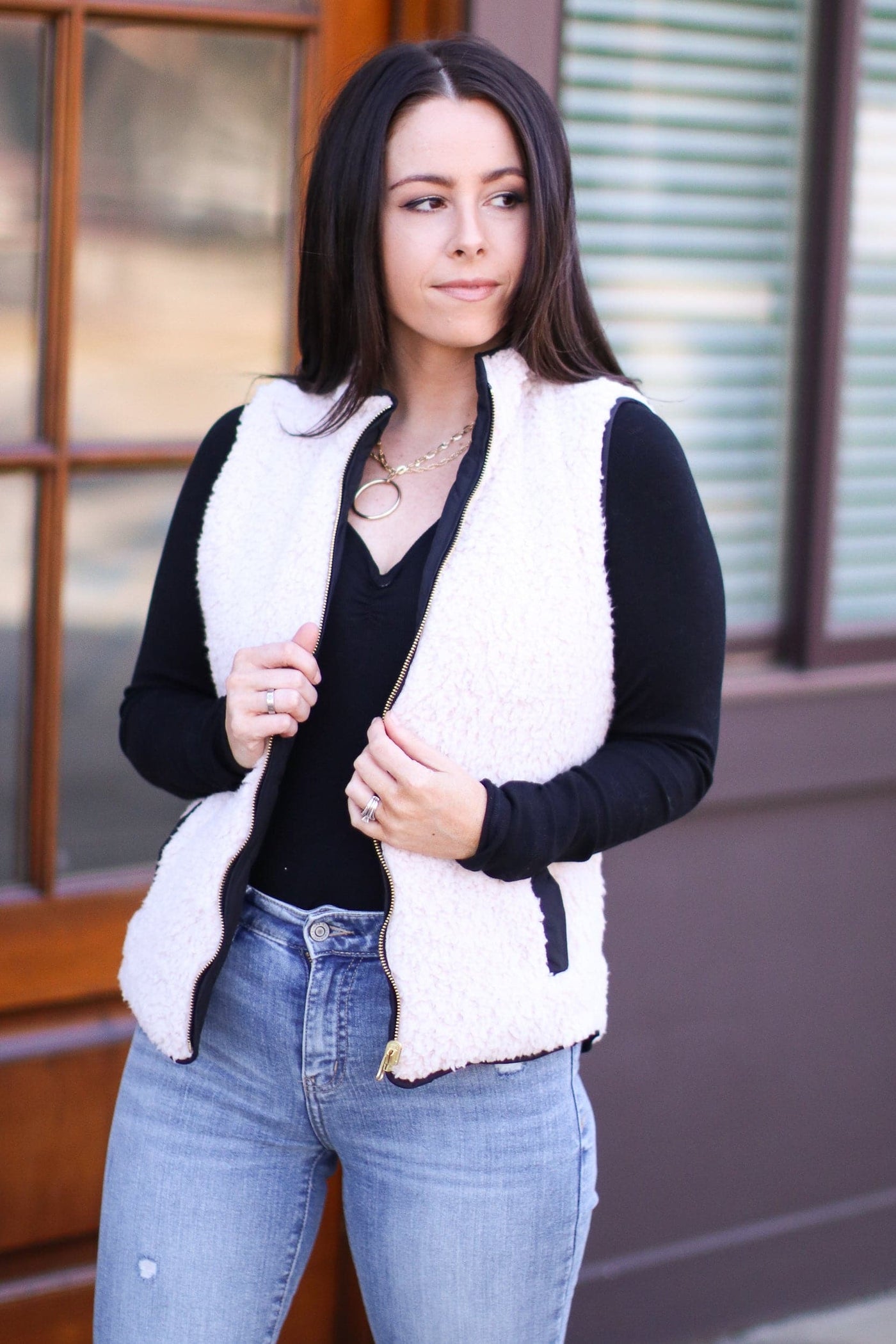  Norridge Reversible Sherpa Quilted Vest - FINAL SALE - Madison and Mallory