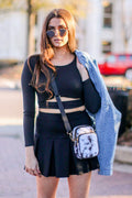 S / Black Crissy Flounce Tennis Skirt - FINAL SALE - Madison and Mallory