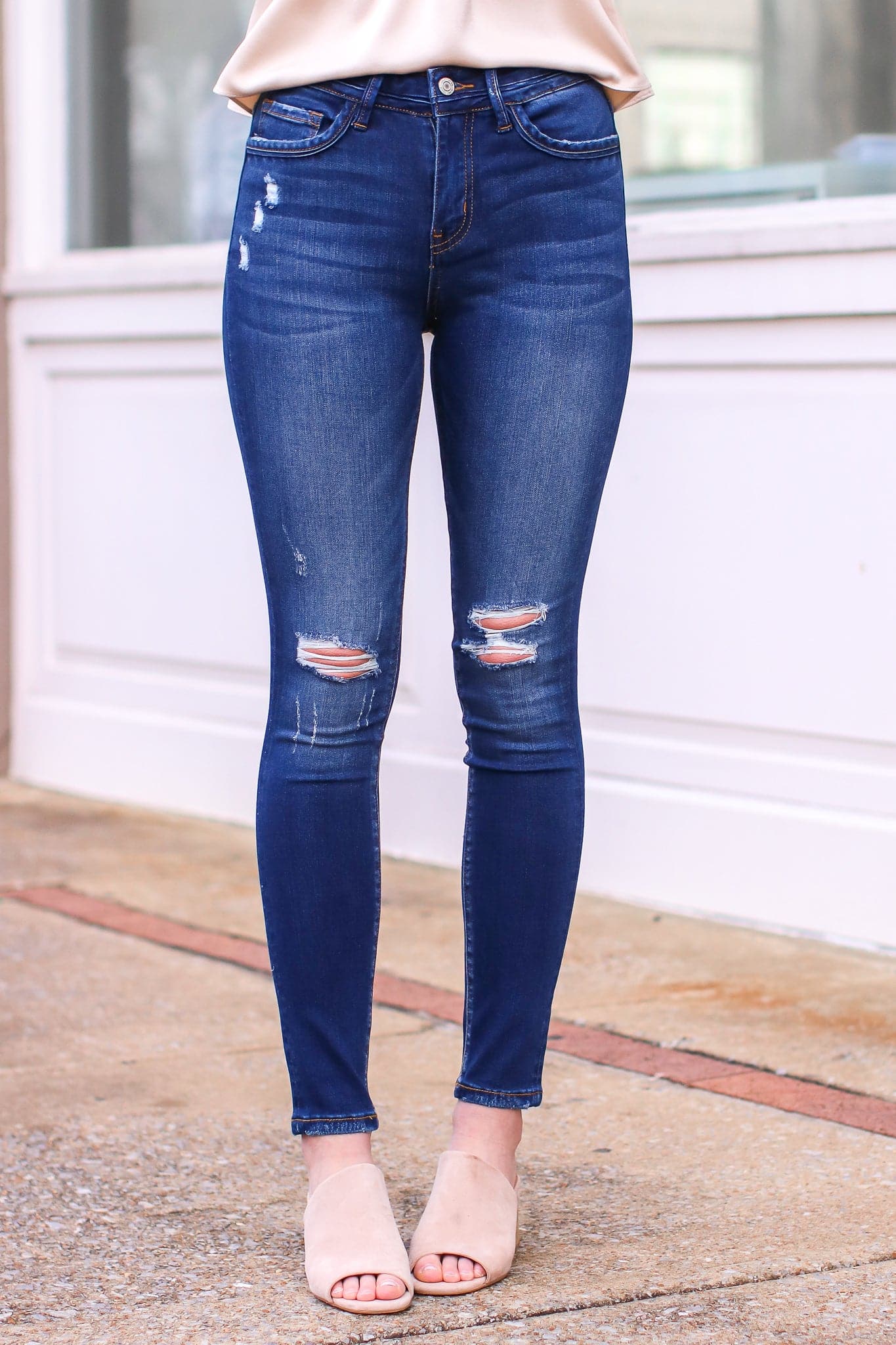  Camari Distressed High Rise Skinny Jeans - FINAL SALE - Madison and Mallory