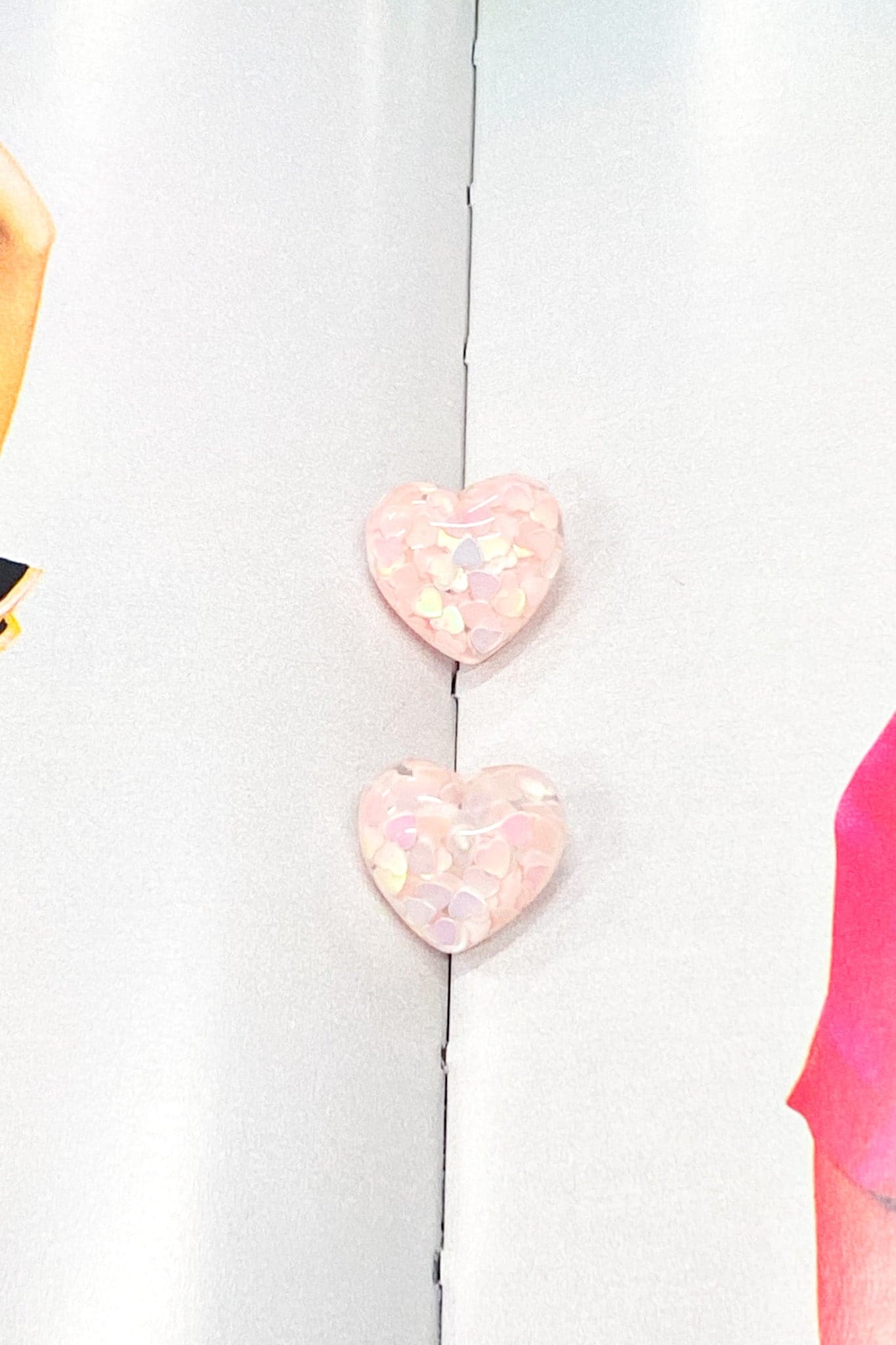 Pink Love for All Confetti Heart Stud Earrings - Madison and Mallory