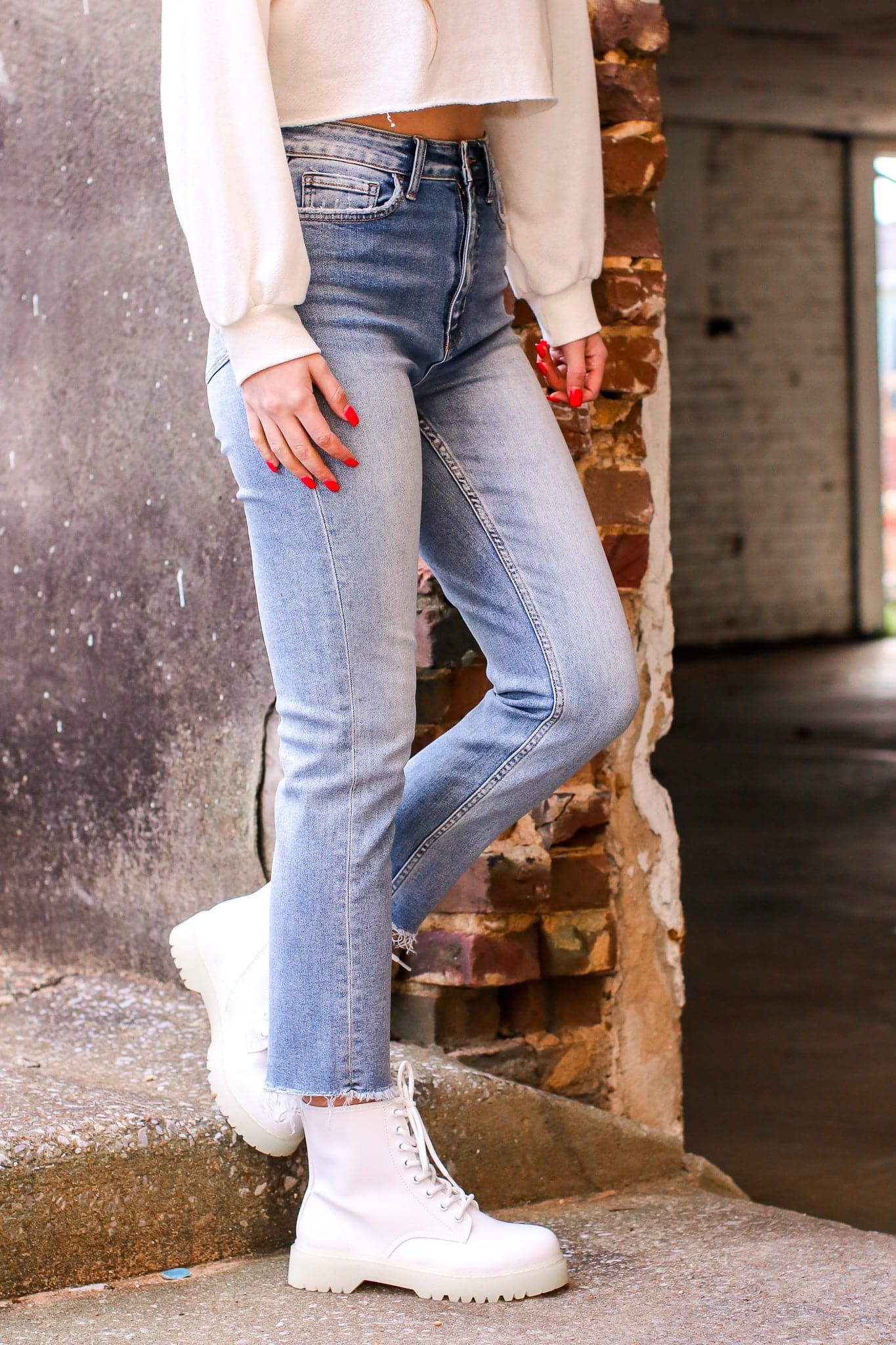  My Generation Faux Leather Combat Boots - FINAL SALE - Madison and Mallory