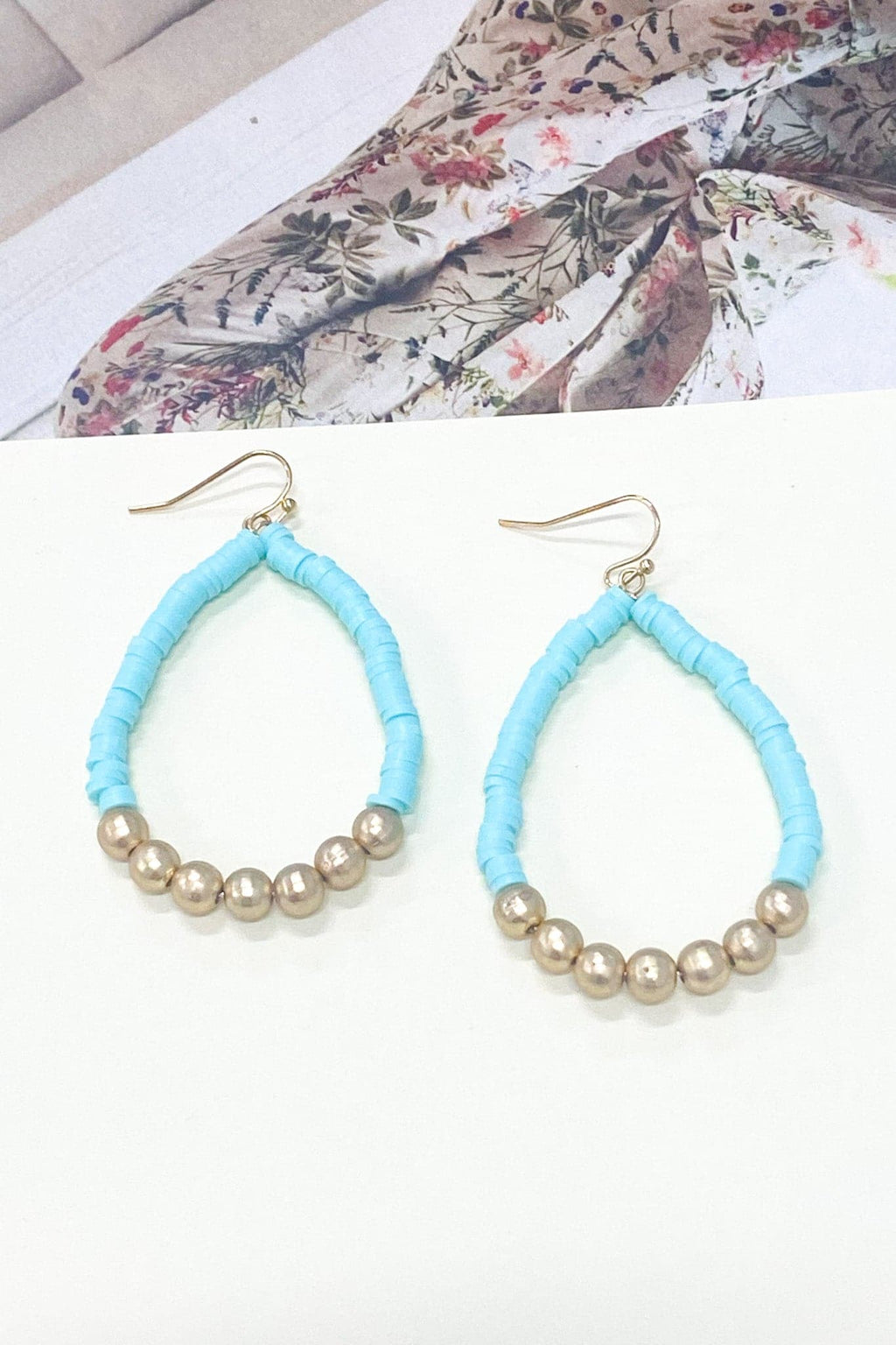 Mint Abeni Beaded Drop Earrings - FINAL SALE - Madison and Mallory
