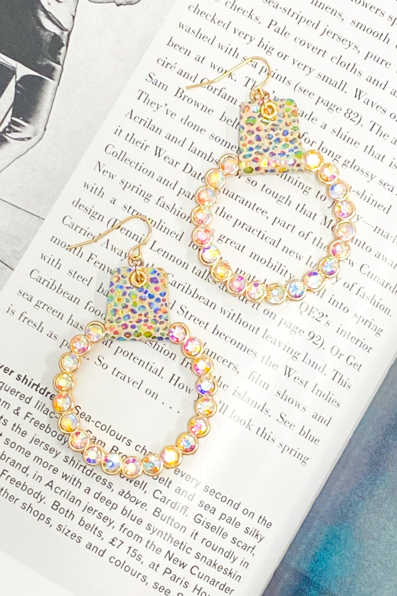 Multi Easy Win Crystal Beaded Circle Drop Earrings - Madison and Mallory