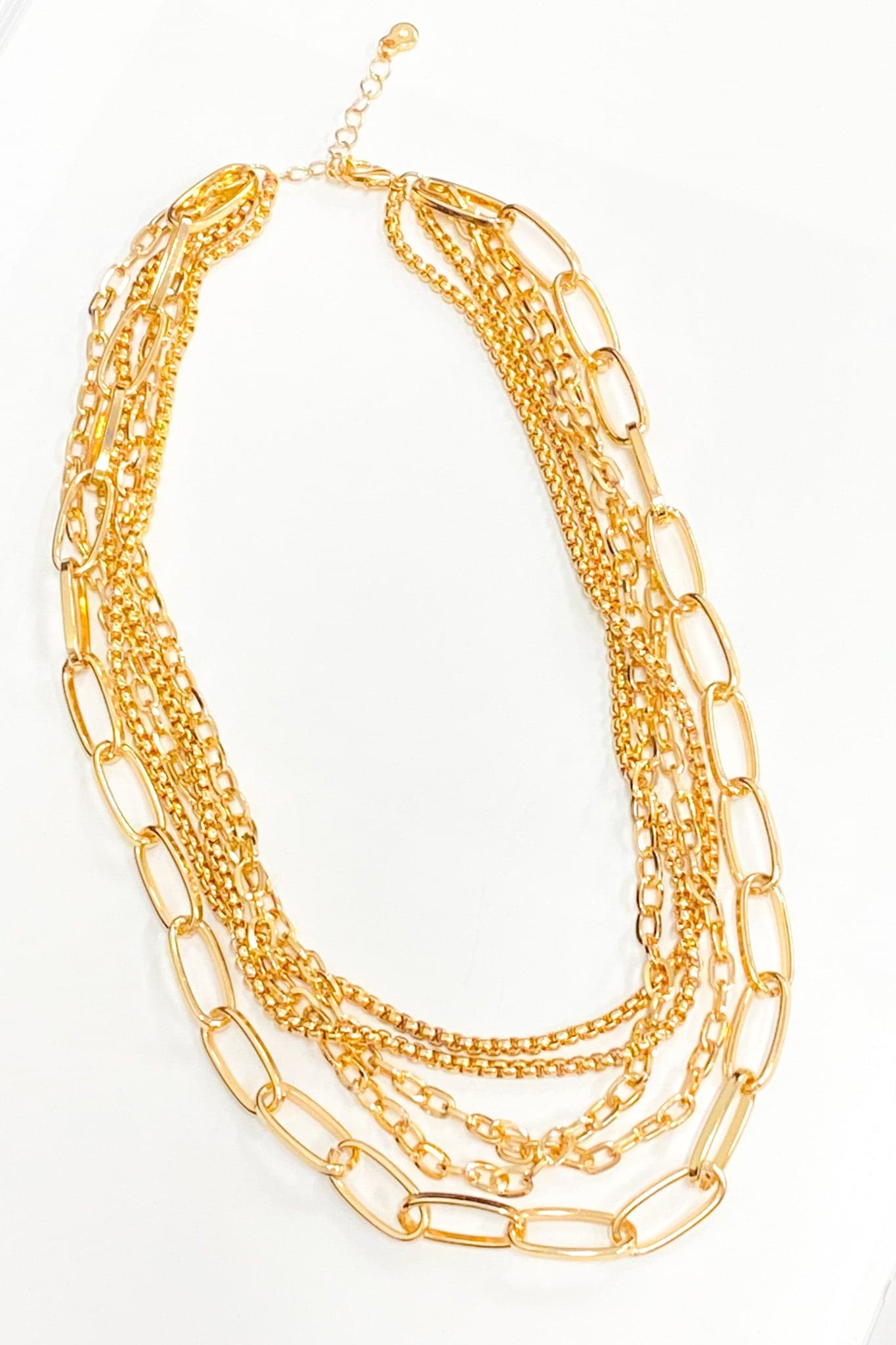  Golden State Layered Chain Necklace - Madison and Mallory