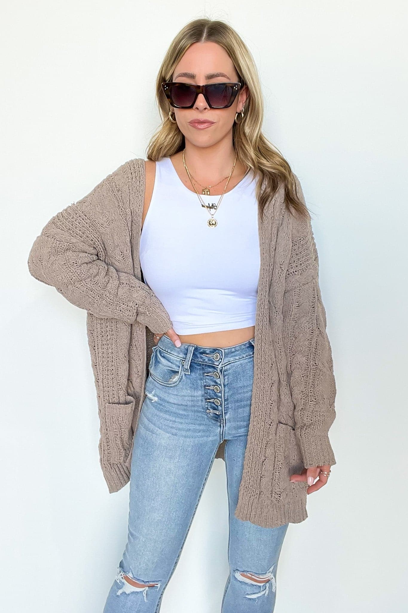  Style Forecast Cable Knit Cardigan - BACK IN STOCK - Madison and Mallory