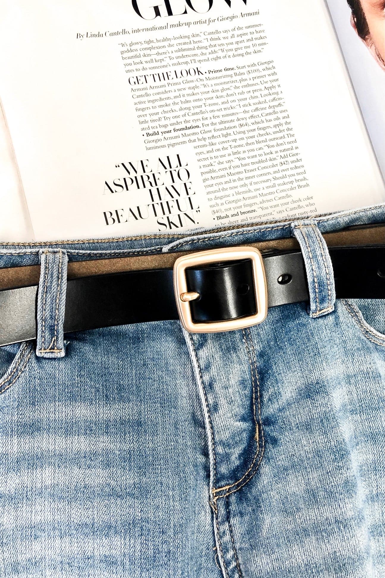 OS / Black Carmichael Leather Buckle Belt - FINAL SALE - Madison and Mallory