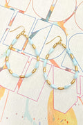 Light Blue Lakeside Beaded Teardrop Earrings - FINAL SALE - Madison and Mallory