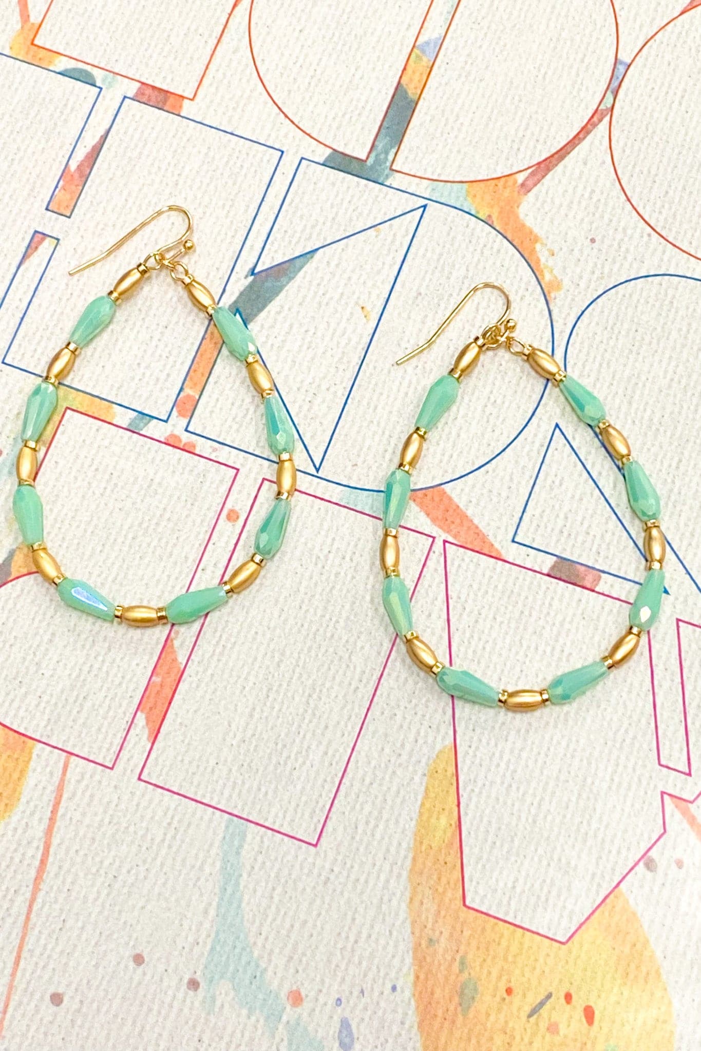 Mint Lakeside Beaded Teardrop Earrings - FINAL SALE - Madison and Mallory