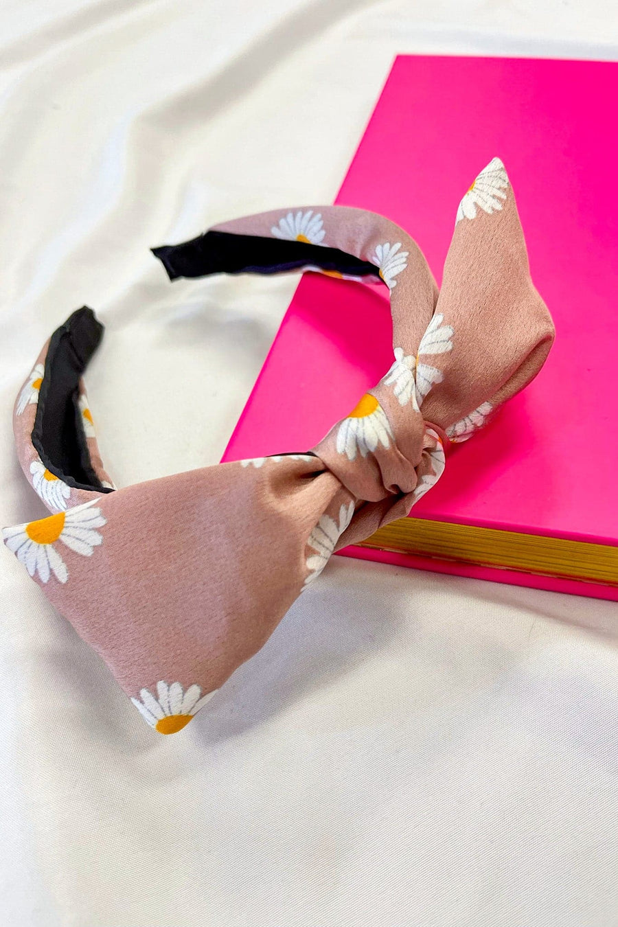 Pink Coming Up Daisies Bow Headband - FINAL SALE - Madison and Mallory