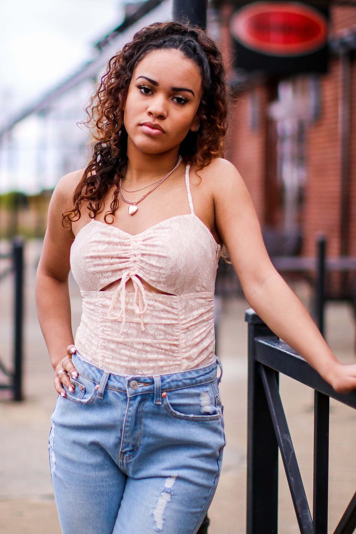 S / Cream Fit for You Lace Shirred Cutout Bodysuit - FINAL SALE - Madison and Mallory