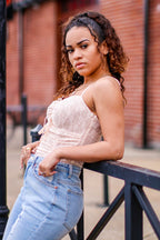  Fit for You Lace Shirred Cutout Bodysuit - FINAL SALE - Madison and Mallory