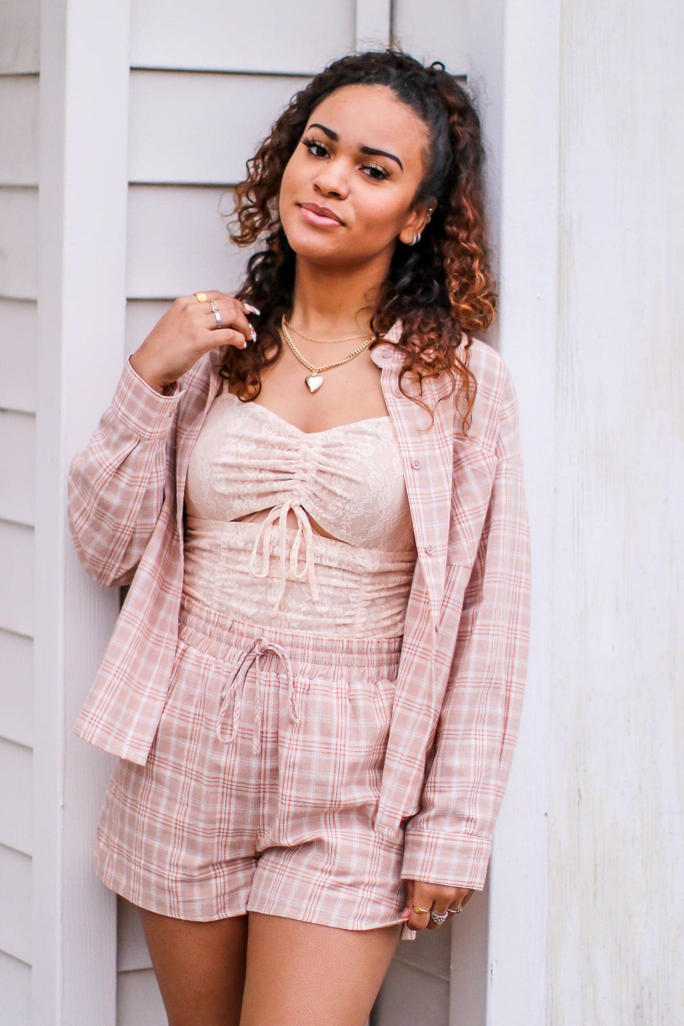  In Your Favor Plaid Elastic Waist Shorts - FINAL SALE - Madison and Mallory