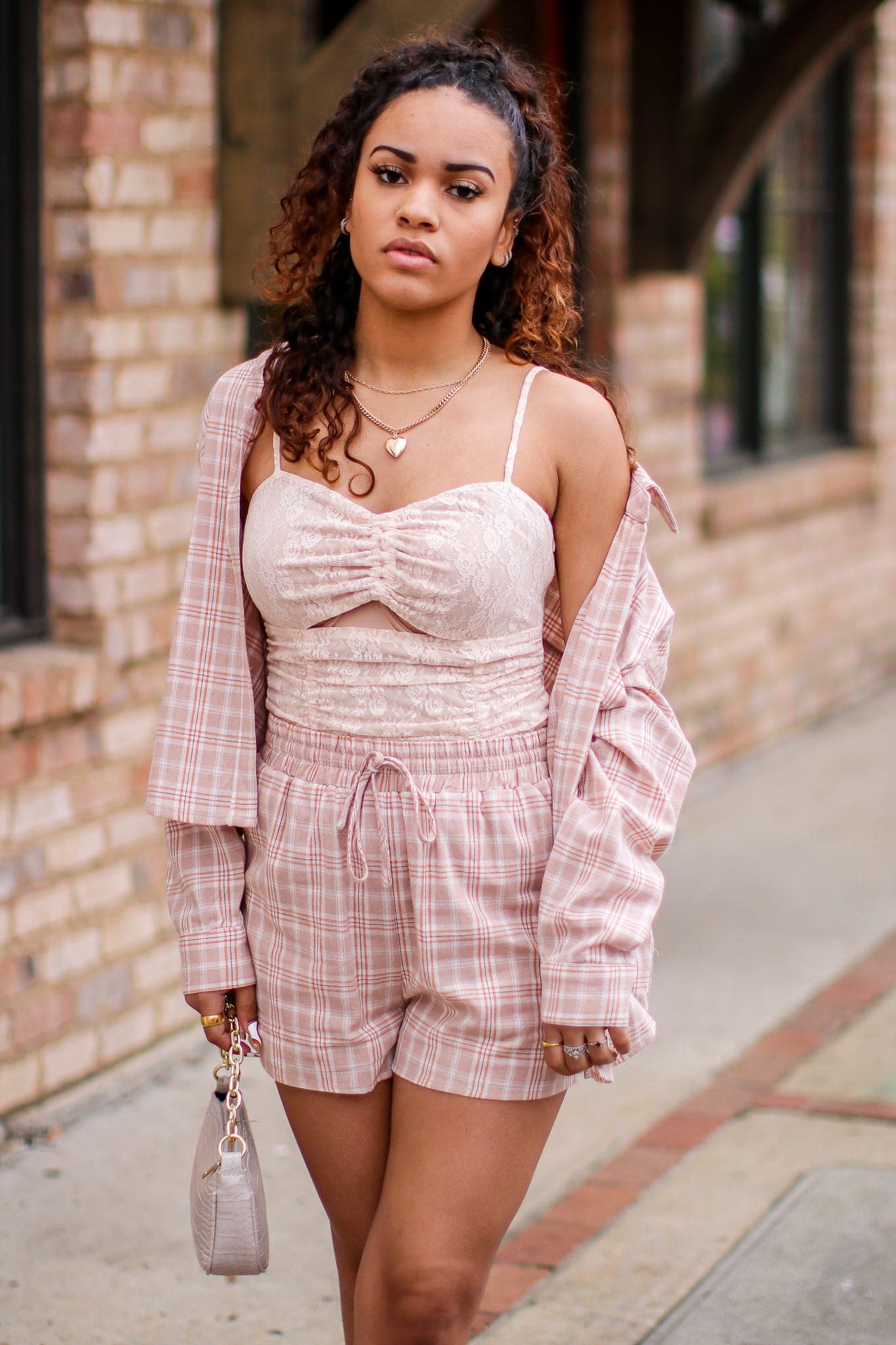  In Your Favor Plaid Elastic Waist Shorts - FINAL SALE - Madison and Mallory