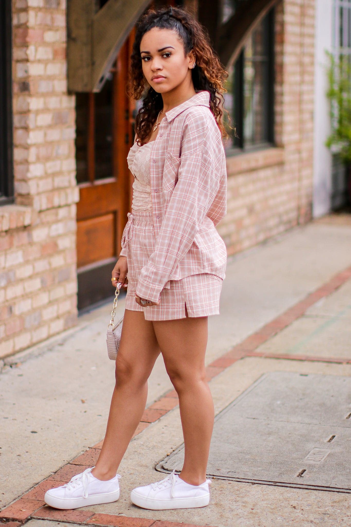  In Your Favor Plaid Elastic Waist Shorts - FINAL SALE - Madison and Mallory
