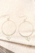 Silver Looking Sweet Bee Circle Hoop Earrings - FINAL SALE - Madison and Mallory