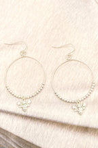 Silver Looking Sweet Bee Circle Hoop Earrings - FINAL SALE - Madison and Mallory