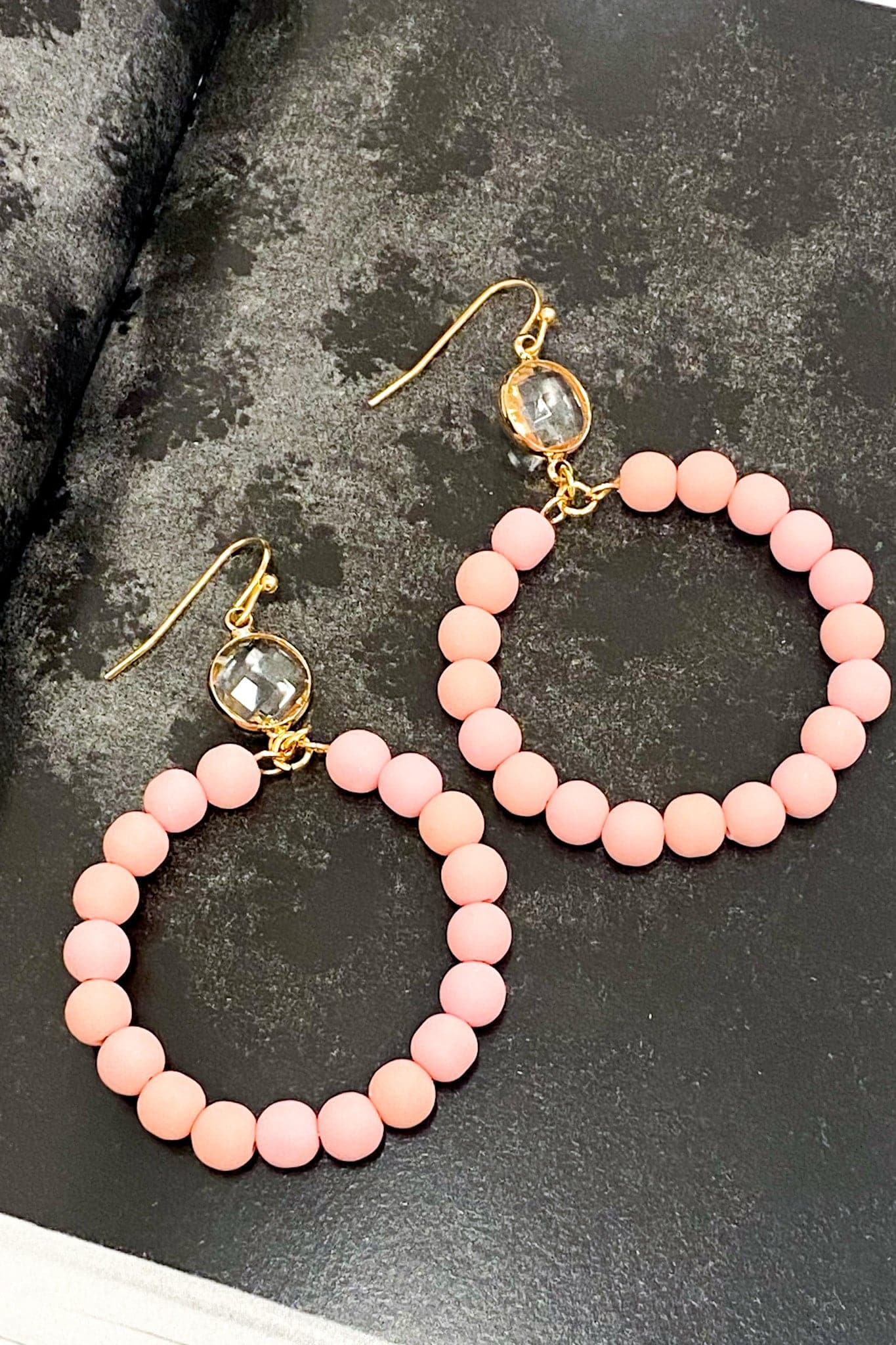 Baby Pink Blessyn Beaded Drop Earrings - Madison and Mallory