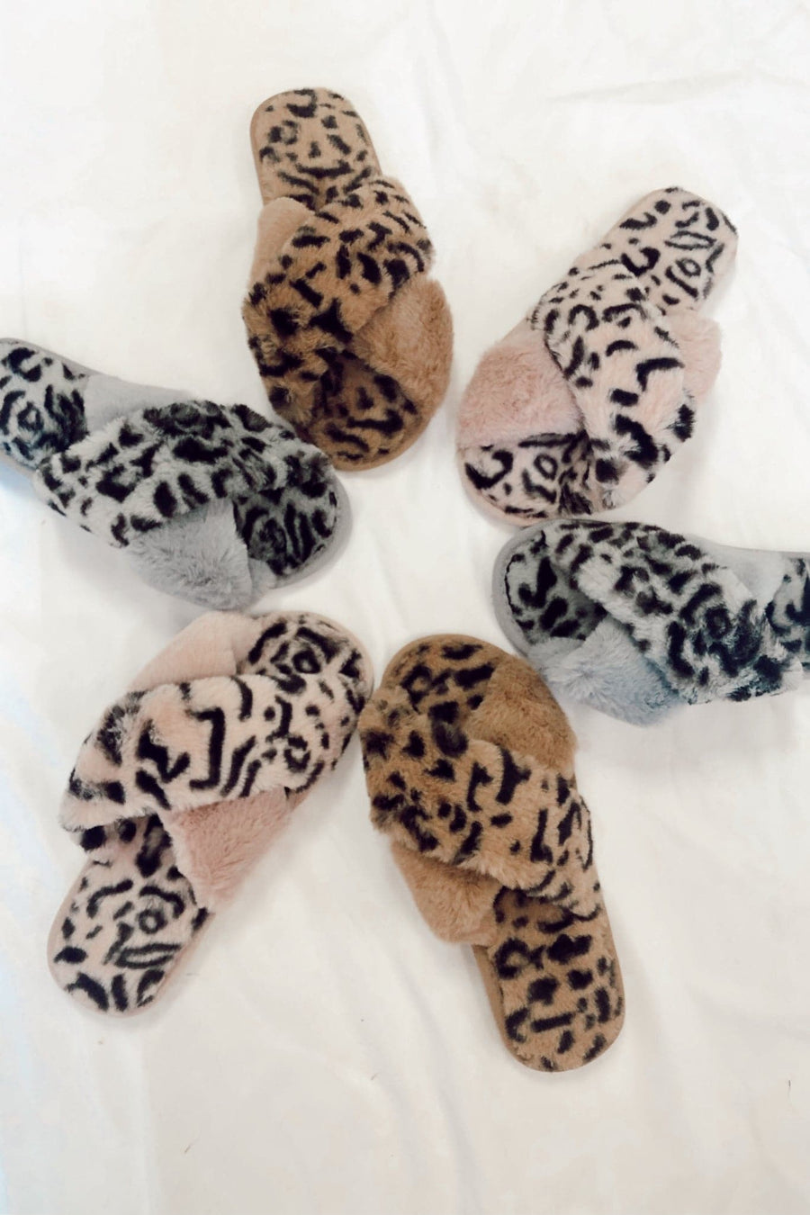  Namastae in Bed Animal Print Criss Cross Slippers - FINAL SALE - Madison and Mallory