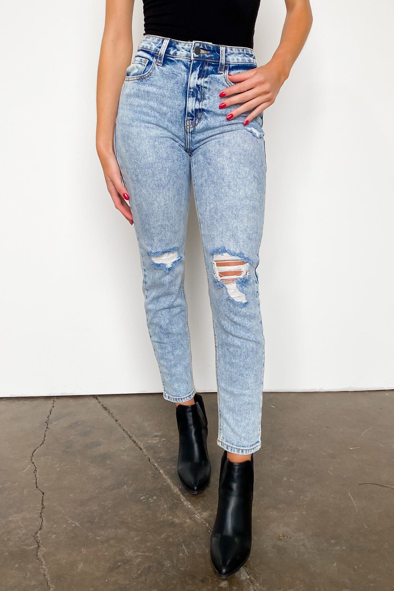  Lisandro High Rise Slim Straight Jeans - Madison and Mallory