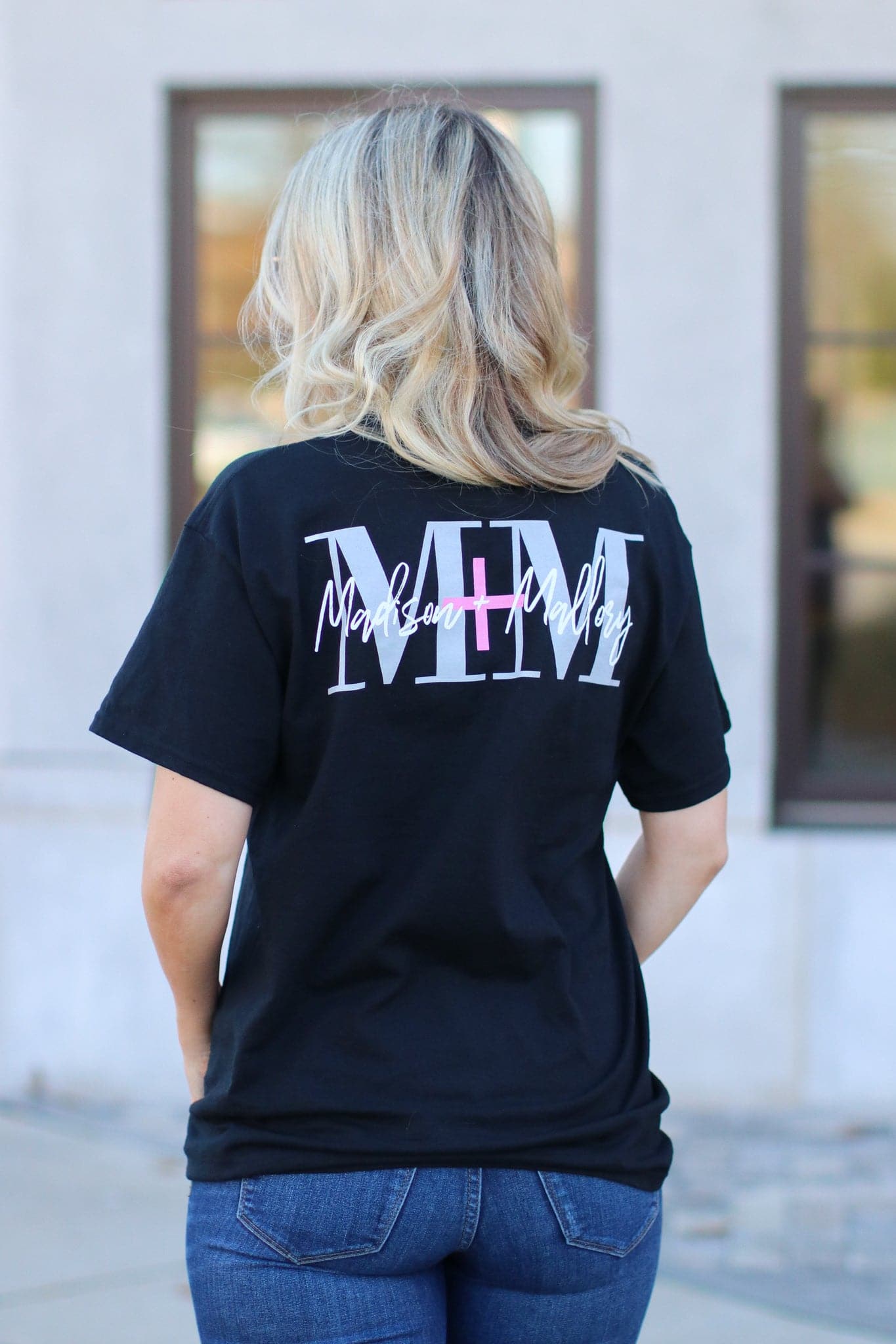  M+M Logo Pocket Top - Black - Madison and Mallory