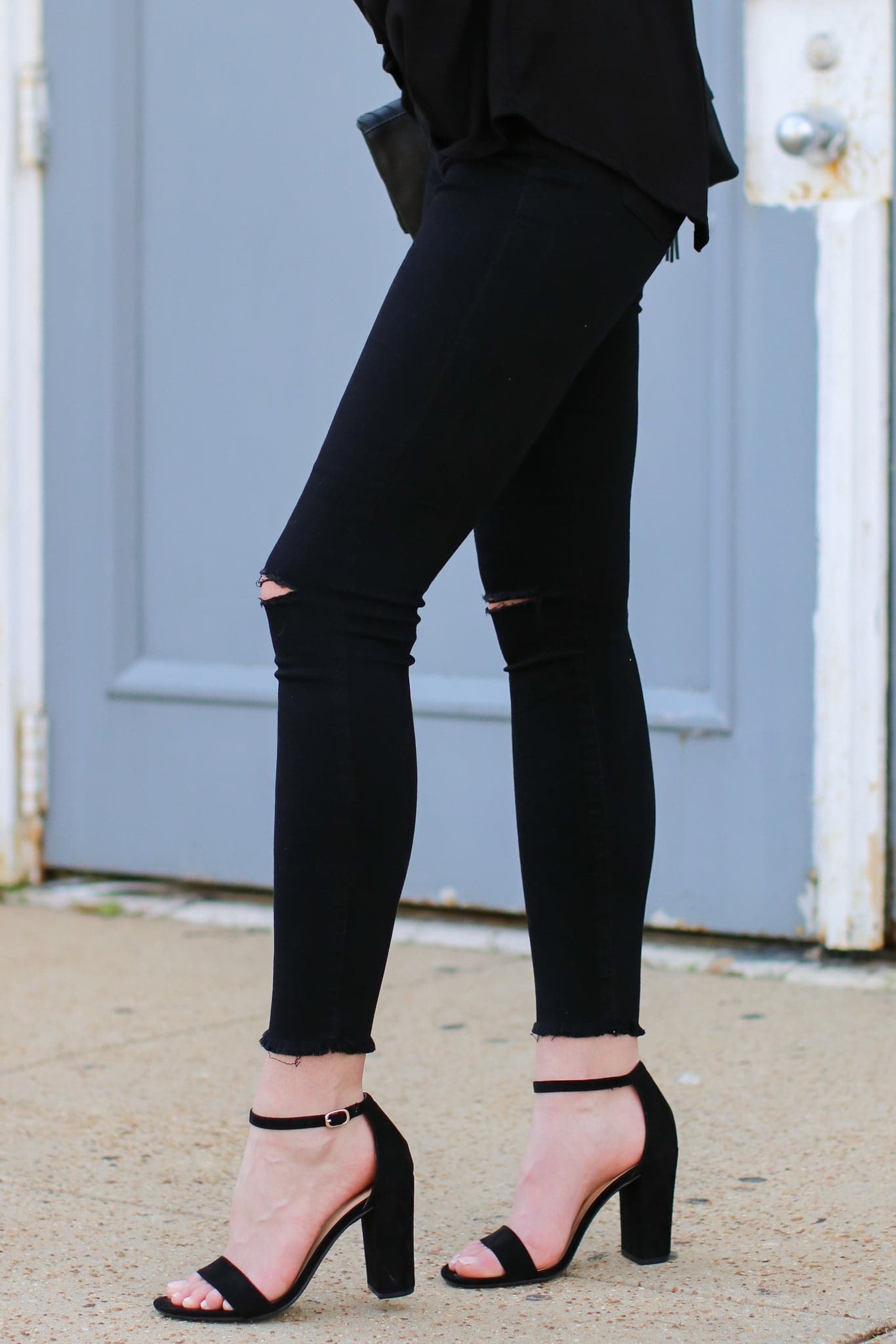  Berea Knee Slit Skinny Jeans - FINAL SALE - Madison and Mallory