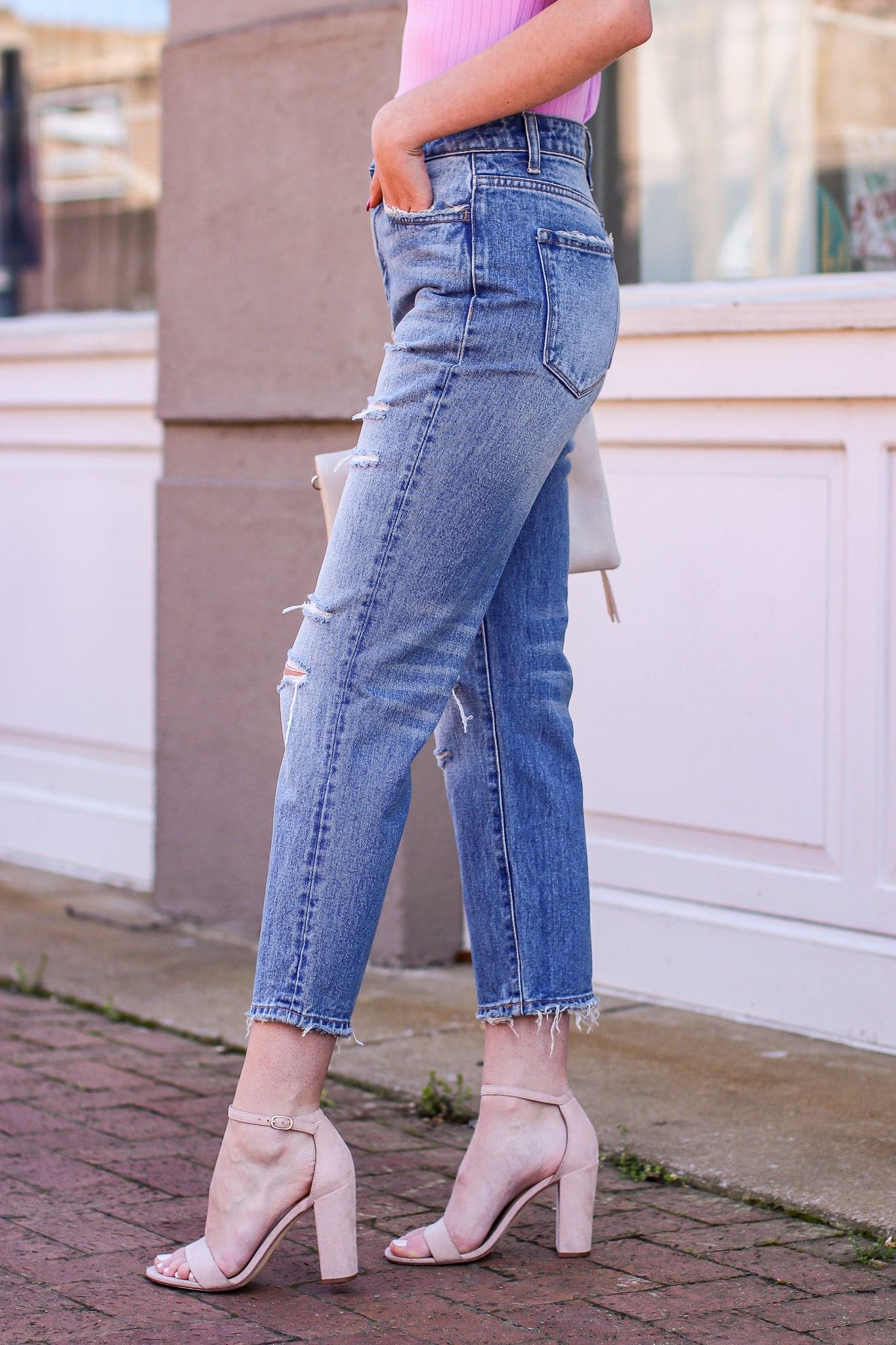  Harlyn High Rise Distressed Crop Straight Jeans - FINAL SALE - Madison and Mallory