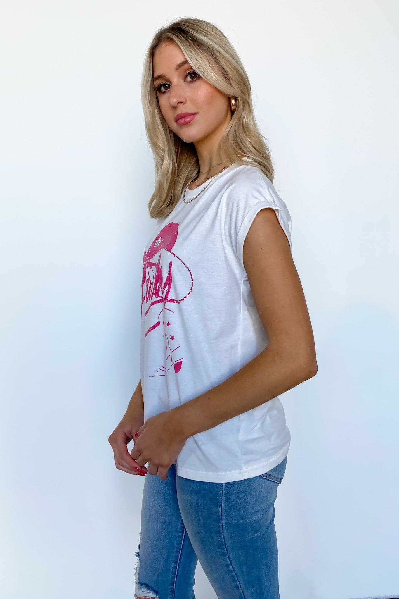  Howdy Studded Relaxed Graphic Tee - FINAL SALE - Madison and Mallory