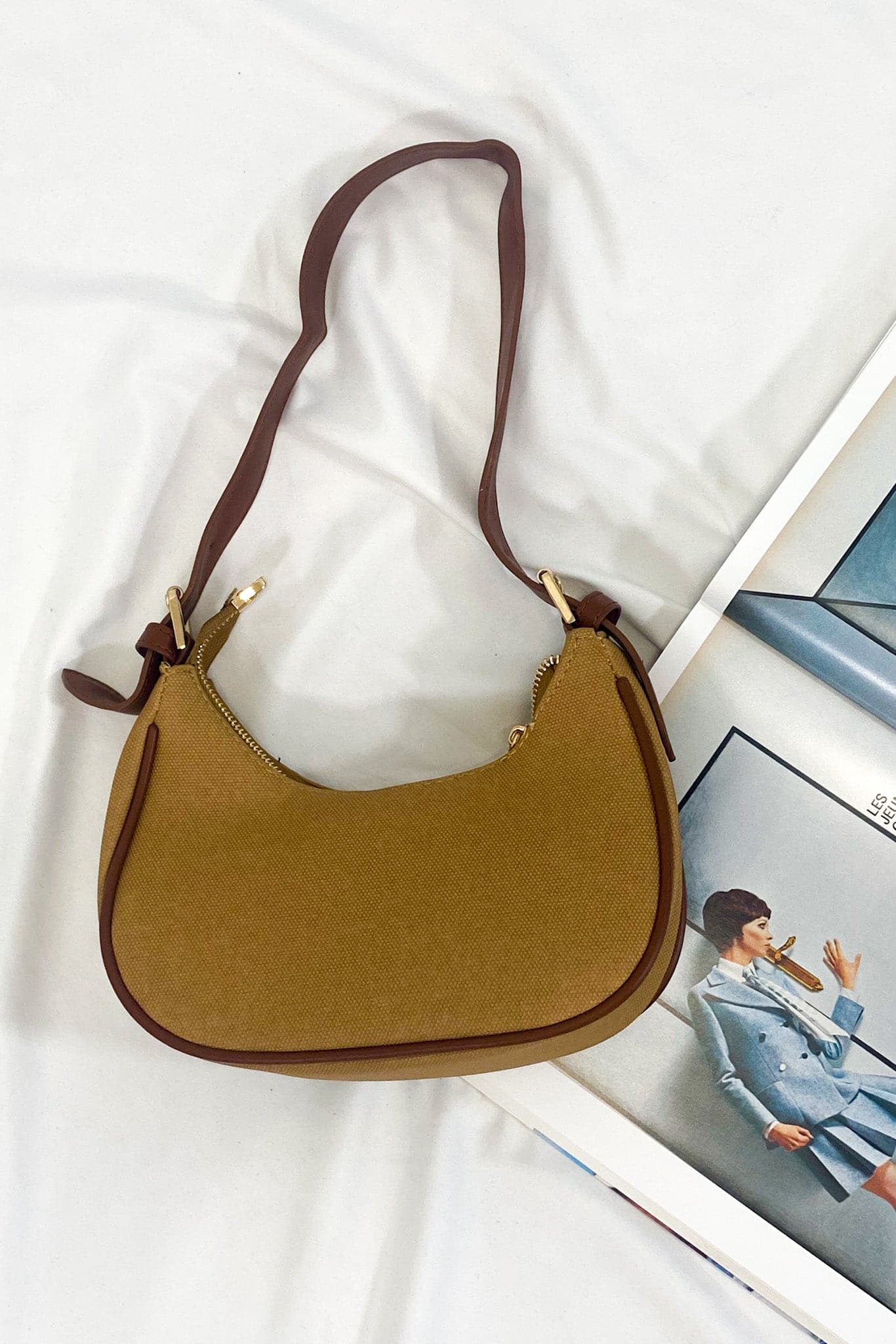  Total Treat Canvas Faux Leather Handbag - FINAL SALE - Madison and Mallory