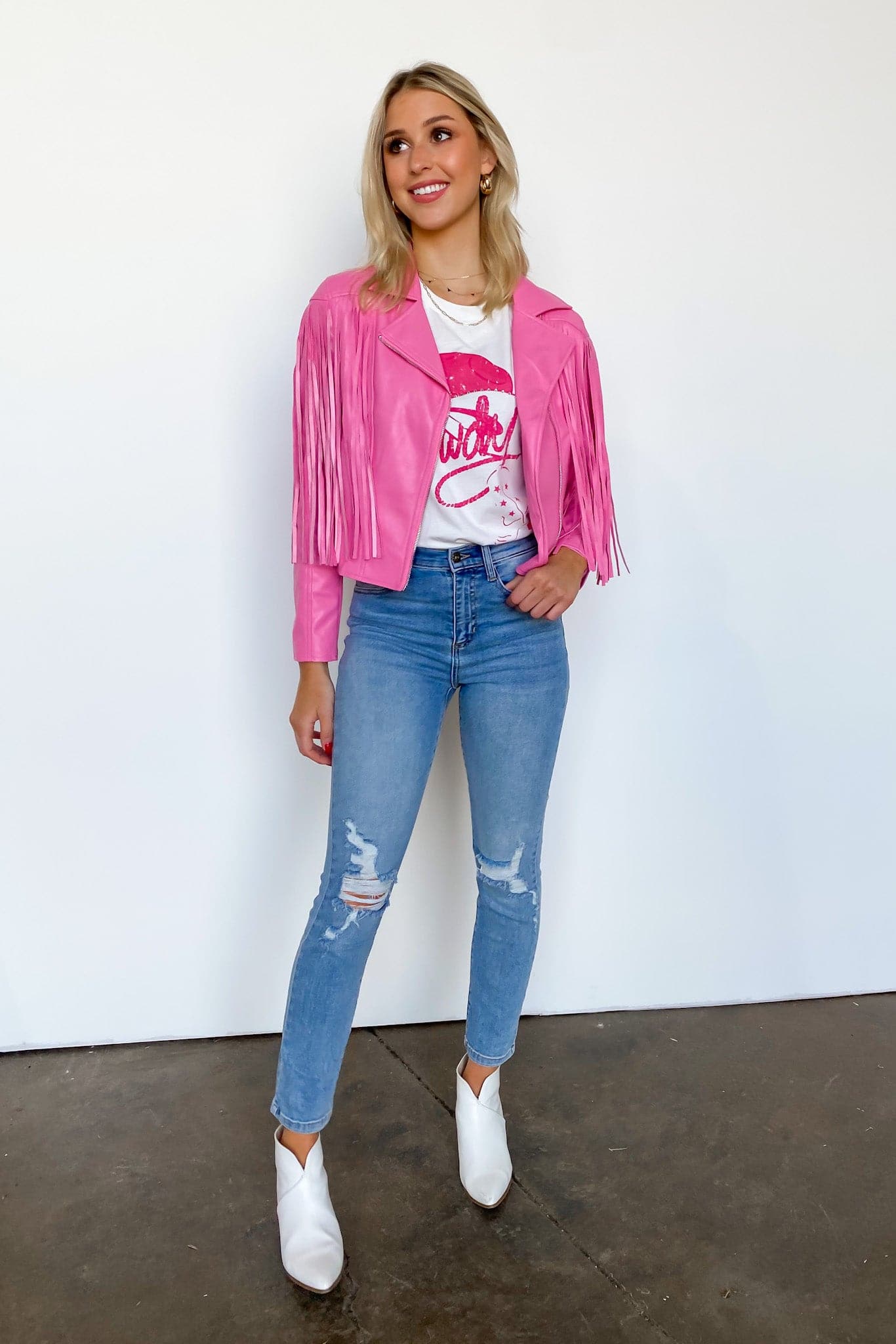  Howdy Studded Relaxed Graphic Tee - FINAL SALE - Madison and Mallory