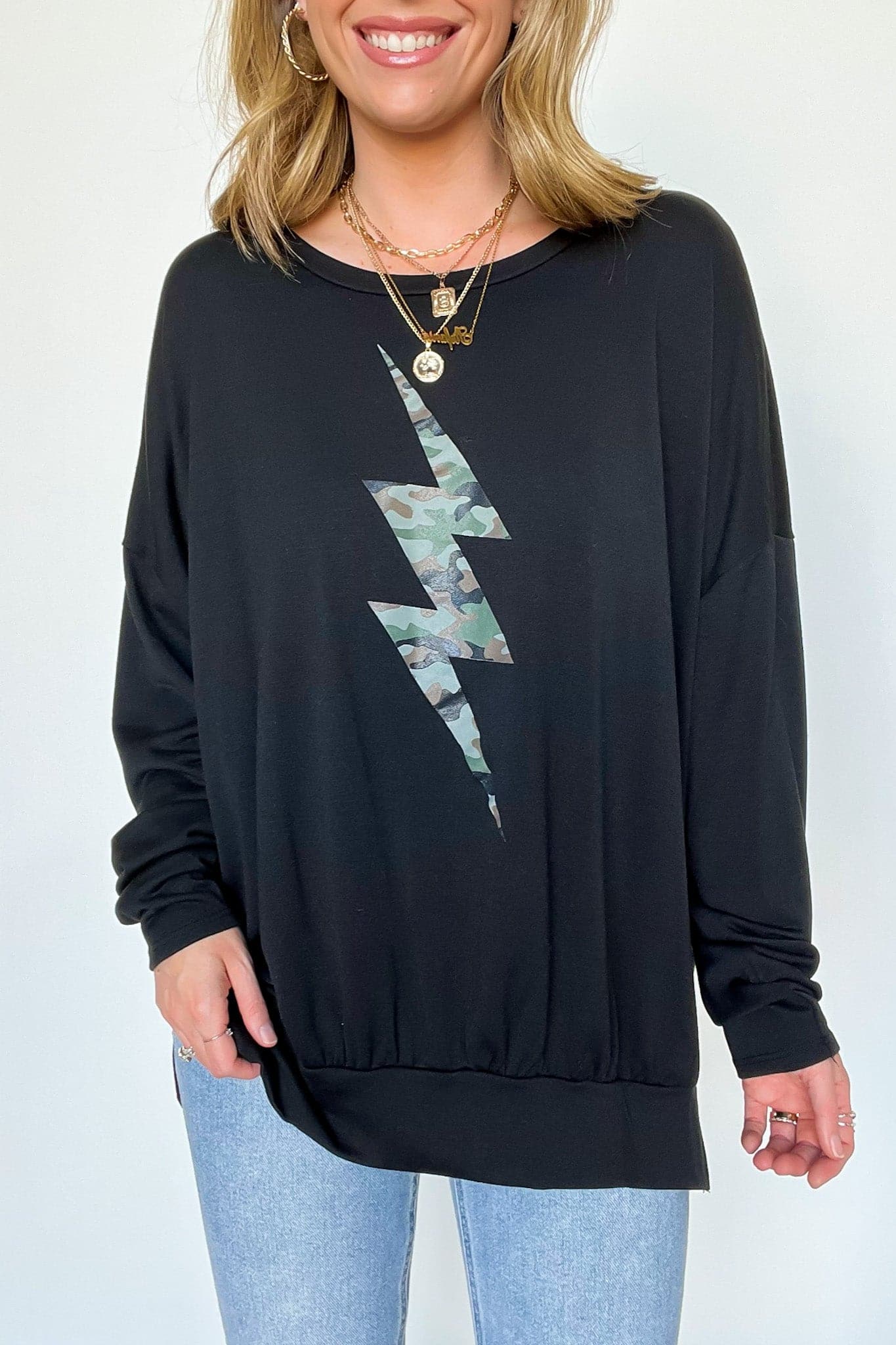  Hidden Lightning Graphic Pullover - FINAL SALE - Madison and Mallory