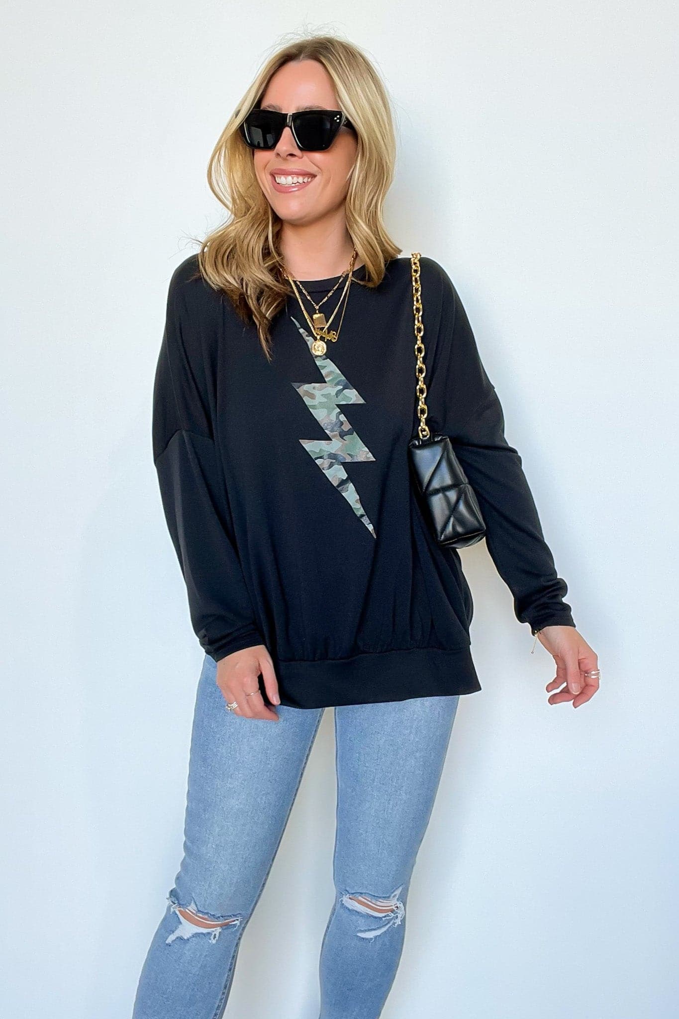  Hidden Lightning Graphic Pullover - FINAL SALE - Madison and Mallory